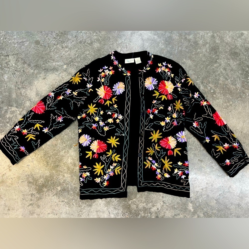 Western Boho Flower embroider  Jacket